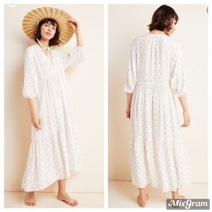 💋Anthropologie Augustine beach cover up maxi dress oversized size XS